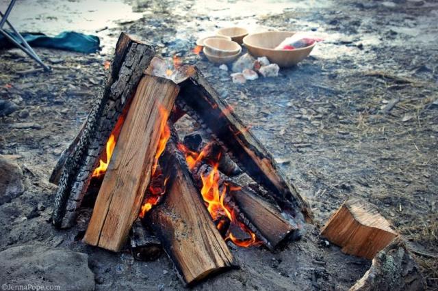 Mashkiki-Ishkode (Sacred Fire) - Enbridge Encampment / Photo by Jenna Pope