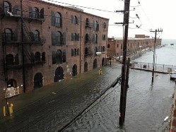 Flooding in Red Hook after Hurricane Sandy