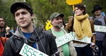 student debt protest