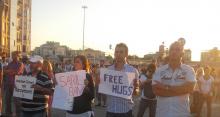 Standing people in Taksim, June 20.