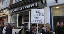 starbucks protest england