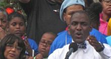 Speaker at an Occupy the Streets Rally