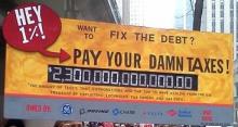 Activists Holding the "National Debt Clock"