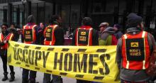 Photo from a Occupy Our Homes protest