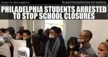 Image: students engage in direct action