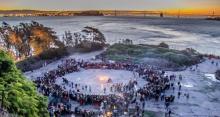 Sunrise ceremony at Alcatraz