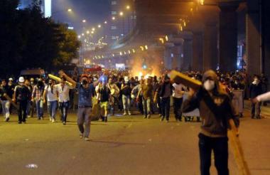 Protesters in Brasil