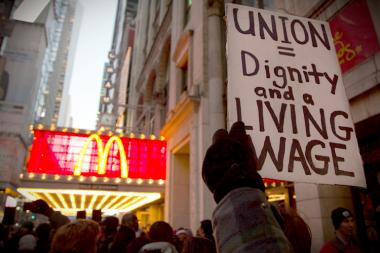 Fast food workers fight for a living wage