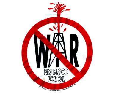 Illustration: No War for Oil, No Blood for Oil