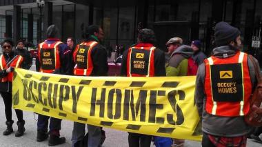 Photo from a Occupy Our Homes protest