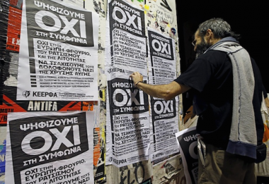 Greece referendum posters