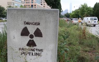 danger radioactive pipeline picture