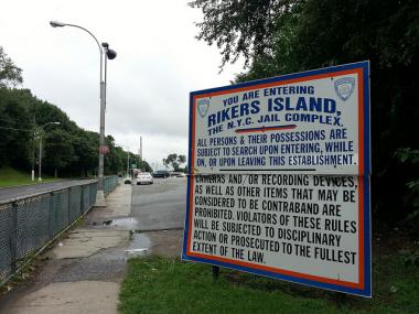 Entrance to Rikers Island