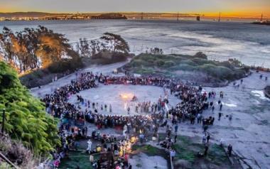 Sunrise ceremony at Alcatraz